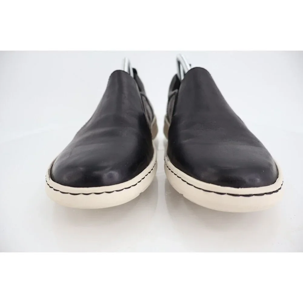Born Mitchell Loafer Slip On Black Leather Flat Shoes Comfy Men Size 9